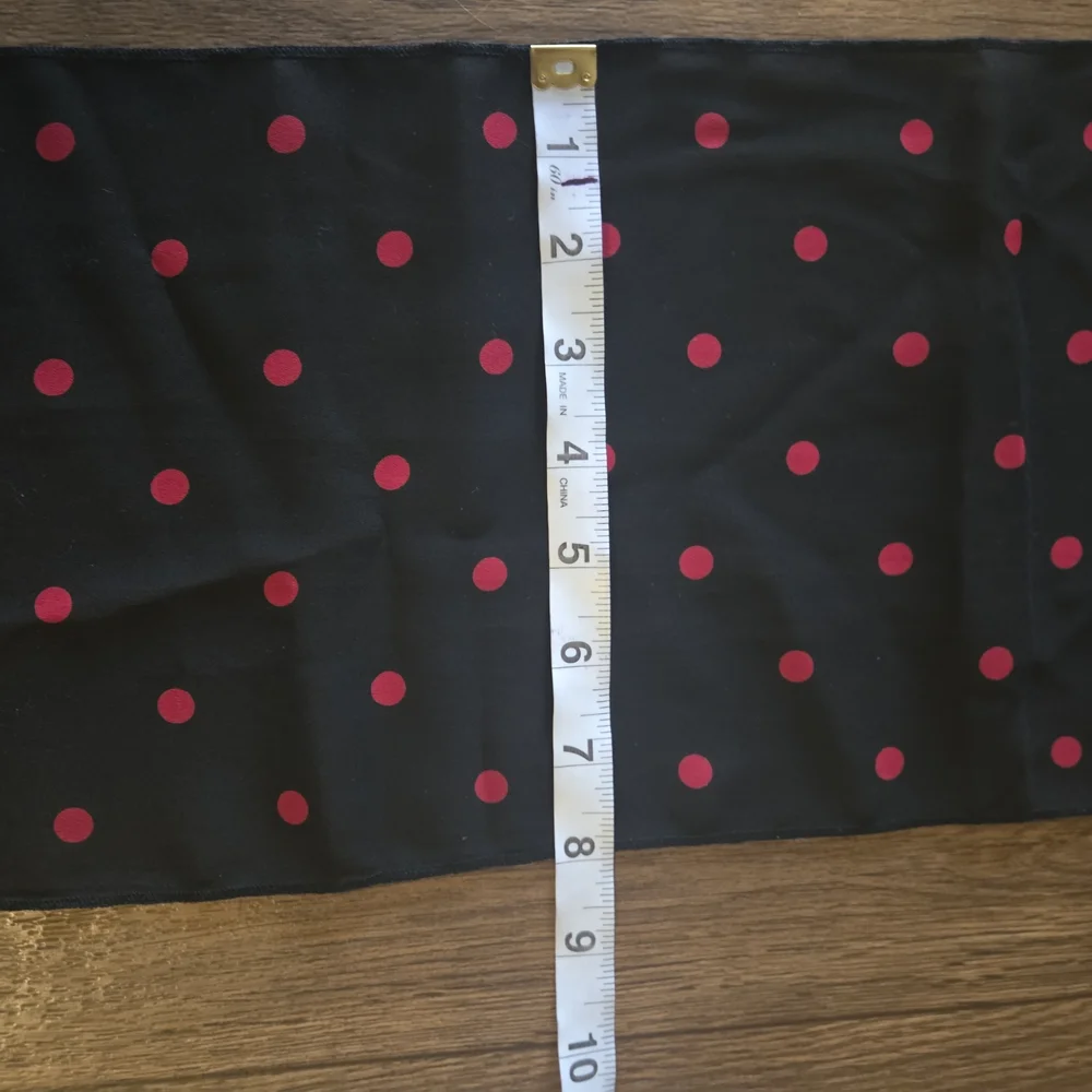 Black & Red Polka Dot Skinny Scarf Twilly Style Hair Neck Bag Belt Scarf